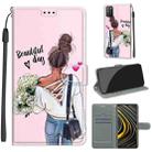 For Xiaomi Poco M3 Voltage Coloured Drawing Magnetic Clasp Horizontal Flip PU Leather Case with Holder & Card Slots(C09 Hug Flower) - 1