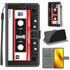 For Xiaomi Poco X3 NFC Voltage Coloured Drawing Magnetic Clasp Horizontal Flip PU Leather Case with Holder & Card Slots(C10 Black Red Tape) - 1