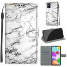 For Samsung Galaxy A41 EU Version Voltage Colored Drawing Magnetic Clasp Horizontal Flip PU Leather Case with Holder & Card Slots(C01 White Marble) - 1