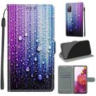 For Samsung Galaxy S20 FE 5G Voltage Colored Drawing Magnetic Clasp Horizontal Flip PU Leather Case with Holder & Card Slots(C05 Purple Blue Water Drops) - 1