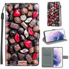 For Samsung Galaxy S21+ 5G Voltage Colored Drawing Magnetic Clasp Horizontal Flip PU Leather Case with Holder & Card Slots(C06 Red Lip Chocolate) - 1