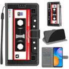 For Huawei P Smart 2021 / Y7a Voltage Colored Drawing Magnetic Clasp Horizontal Flip PU Leather Case with Holder & Card Slots(C10 Black Red Tape) - 1