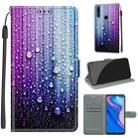 For Huawei P Smart Z / Y9 Prime / 9X / 9X Pro Voltage Colored Drawing Magnetic Clasp Horizontal Flip PU Leather Case with Holder & Card Slots(C05 Purple Blue Water Drops) - 1
