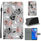 For Huawei P Smart Z / Y9 Prime / 9X / 9X Pro Voltage Colored Drawing Magnetic Clasp Horizontal Flip PU Leather Case with Holder & Card Slots(C19 Material Flower) - 1