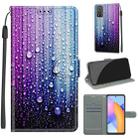 For Honor 10X Lite Voltage Colored Drawing Magnetic Clasp Horizontal Flip PU Leather Case with Holder & Card Slots(C05 Purple Blue Water Drops) - 1