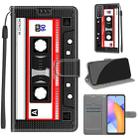 For Honor 10X Lite Voltage Colored Drawing Magnetic Clasp Horizontal Flip PU Leather Case with Holder & Card Slots(C10 Black Red Tape) - 1