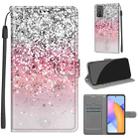 For Honor 10X Lite Voltage Colored Drawing Magnetic Clasp Horizontal Flip PU Leather Case with Holder & Card Slots(C13 Silver Pink Glitter) - 1