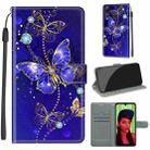 For Huawei P Smart+ 2019 Voltage Colored Drawing Magnetic Clasp Horizontal Flip PU Leather Case with Holder & Card Slots(C11 Blue Golden Chain Butterflies) - 1