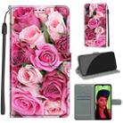 For Huawei P Smart+ 2019 Voltage Colored Drawing Magnetic Clasp Horizontal Flip PU Leather Case with Holder & Card Slots(C17 Green Leaf Pink Rose) - 1