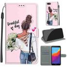 For Huawei Y5 2018 / Honor Play 7 Voltage Colored Drawing Magnetic Clasp Horizontal Flip PU Leather Case with Holder & Card Slots(C09 Hug Flower) - 1