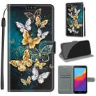 For Huawei Y5 2018 / Honor Play 7 Voltage Colored Drawing Magnetic Clasp Horizontal Flip PU Leather Case with Holder & Card Slots(C20 Gold Silver Flying Butterflies) - 1