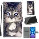 For Honor 8X Voltage Colored Drawing Magnetic Clasp Horizontal Flip PU Leather Case with Holder & Card Slots(C02 Fork Hand White Claw Cat) - 1