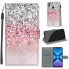 For Honor 8X Voltage Colored Drawing Magnetic Clasp Horizontal Flip PU Leather Case with Holder & Card Slots(C13 Silver Pink Glitter) - 1