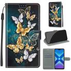 For Honor 8X Voltage Colored Drawing Magnetic Clasp Horizontal Flip PU Leather Case with Holder & Card Slots(C20 Gold Silver Flying Butterflies) - 1