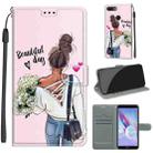 For Honor 9 Lite Voltage Colored Drawing Magnetic Clasp Horizontal Flip PU Leather Case with Holder & Card Slots(C09 Hug Flower) - 1