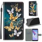 For Honor 9 Lite Voltage Colored Drawing Magnetic Clasp Horizontal Flip PU Leather Case with Holder & Card Slots(C20 Gold Silver Flying Butterflies) - 1