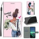For Nokia 1.4 Voltage Colored Drawing Magnetic Clasp Horizontal Flip PU Leather Case with Holder & Card Slots(C09 Hug Flower) - 1