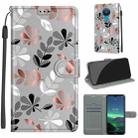 For Nokia 1.4 Voltage Colored Drawing Magnetic Clasp Horizontal Flip PU Leather Case with Holder & Card Slots(C19 Material Flower) - 1