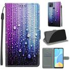 For OPPO A15 / A15s Voltage Coloured Drawing Magnetic Clasp Horizontal Flip PU Leather Case with Holder & Card Slots(C05 Purple Blue Water Drops) - 1