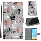 For OPPO A15 / A15s Voltage Coloured Drawing Magnetic Clasp Horizontal Flip PU Leather Case with Holder & Card Slots(C19 Material Flower) - 1