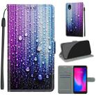 For ZTE A3 2020 Voltage Coloured Drawing Magnetic Clasp Horizontal Flip PU Leather Case with Holder & Card Slots(C05 Purple Blue Water Drops) - 1