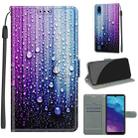 For ZTE A5 2020 Voltage Coloured Drawing Magnetic Clasp Horizontal Flip PU Leather Case with Holder & Card Slots(C05 Purple Blue Water Drops) - 1