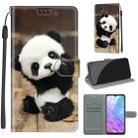 For ZTE Blade 20 Smart Voltage Coloured Drawing Magnetic Clasp Horizontal Flip PU Leather Case with Holder & Card Slots(C18 Wood Board Panda) - 1