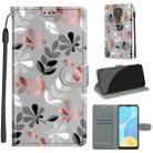 For Motorola Moto E7 Plus/G9 Play/G9 Voltage Coloured Drawing Magnetic Clasp Horizontal Flip PU Leather Case with Holder & Card Slots(C19 Material Flower) - 1