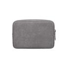 DY04 Portable Digital Accessory Frosted PU Bag(Dark Grey) - 1