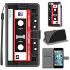 Voltage Colored Drawing Magnetic Clasp Horizontal Flip PU Leather Case with Holder & Card Slots For iPhone 6s / 6(C10 Black Red Tape) - 1