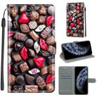 For iPhone 11 Pro Voltage Colored Drawing Magnetic Clasp Horizontal Flip PU Leather Case with Holder & Card Slots (C06 Red Lip Chocolate) - 1