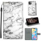 For iPhone 11 Pro Max Voltage Colored Drawing Magnetic Clasp Horizontal Flip PU Leather Case with Holder & Card Slots (C01 White Marble) - 1