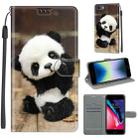 For iPhone SE 2022 / SE 2020 / 8 / 7 Voltage Colored Drawing Magnetic Clasp Horizontal Flip PU Leather Case with Holder & Card Slots(C18 Wood Board Panda) - 1