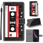 For iPhone XR Voltage Colored Drawing Magnetic Clasp Horizontal Flip PU Leather Case with Holder & Card Slots(C10 Black Red Tape) - 1