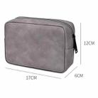 DY05 Portable Digital Accessory Sheepskin Leather Bag(Elegant Gray) - 3