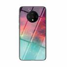 For OnePlus 7T Starry Sky Painted Tempered Glass TPU Shockproof Protective Case(Color Starry Sky) - 1