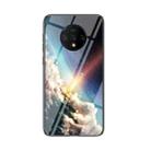 For OnePlus 7T Starry Sky Painted Tempered Glass TPU Shockproof Protective Case(Bright Stars) - 1