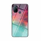 For OnePlus Nord N100 Starry Sky Painted Tempered Glass TPU Shockproof Protective Case(Color Starry Sky) - 1