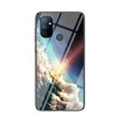 For OnePlus Nord N100 Starry Sky Painted Tempered Glass TPU Shockproof Protective Case(Bright Stars) - 1