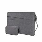 ND01DS Polyester Notebook Laptop Liner Bag with Small Bag, Size:13.3 inch(Deep Space Gray) - 1