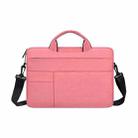 ND05SDJ Oxford Cloth + Nylon Laptop Portable Shoulder Bag, Size:14.1-15.4 inch(Pink) - 1