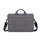 ND05SDJ Oxford Cloth + Nylon Laptop Portable Shoulder Bag, Size:15.6 inch(Deep Space Gray) - 1