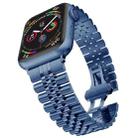 Man Five Beads Stainless Steel Watch Band, Width: 22mm For Apple Watch Ultra 49mm&Watch Ultra 2 49mm / Series 9&8&7 45mm / SE 3&SE 2&6&SE&5&4 44mm / 3&2&1 42mm(Blue) - 1