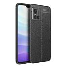 For vivo S10 Litchi Texture TPU Shockproof Case(Black) - 1