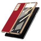 For Xiaomi Mi Mix Fold GKK Foldable Plating Leather + Glass Full Coverage Case(Red Wine) - 1