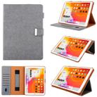For iPad Pro 10.5 inch / iPad 10.2 Business Style Horizontal Flip Leather Case with Holder & Card Slot & Photo Frame & Wallet & Hand Strap & Sleep / Wake-up Function(Grey) - 1