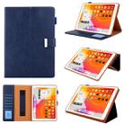 For iPad Pro 10.5 inch / iPad 10.2 Business Style Horizontal Flip Leather Case with Holder & Card Slot & Photo Frame & Wallet & Hand Strap & Sleep / Wake-up Function(Blue) - 1