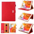 For iPad Pro 10.5 inch / iPad 10.2 Business Style Horizontal Flip Leather Case with Holder & Card Slot & Photo Frame & Wallet & Hand Strap & Sleep / Wake-up Function(Red) - 1