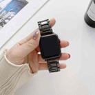 Five Beads Ceramic Steel Watch Band For Apple Watch Ultra 49mm / Series 8&7 45mm / SE 2&6&SE&5&4 44mm / 3&2&1 42mm(Black) - 1