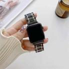 Five Beads Ceramic Steel Watch Band For Apple Watch Ultra 49mm&Watch Ultra 2 49mm / Series 9&8&7 45mm / SE 3&SE 2&6&SE&5&4 44mm / 3&2&1 42mm(Black + Rose Gold) - 1